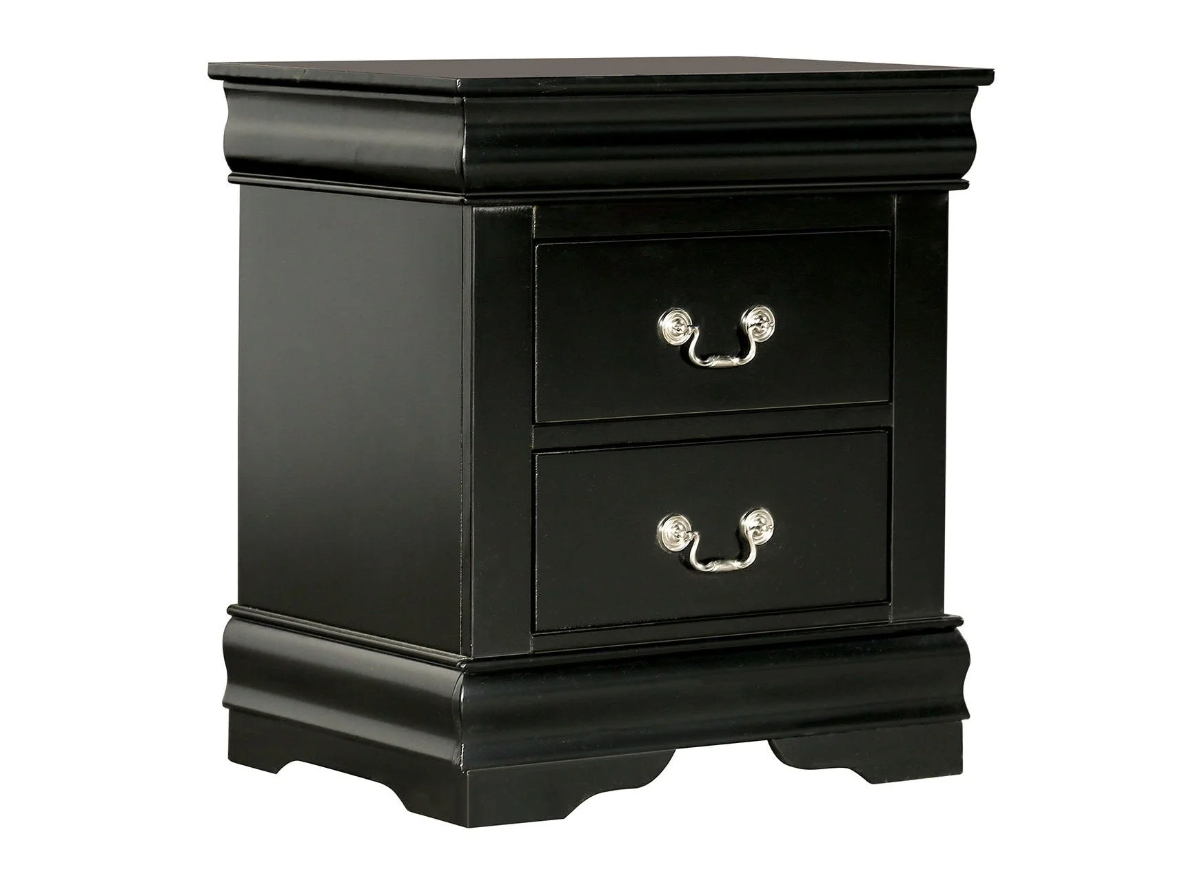 Louis Philippe Black Nightstand