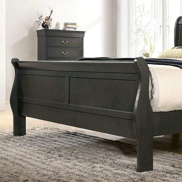 Louis Philippe Gray E.King Bed - Image 3