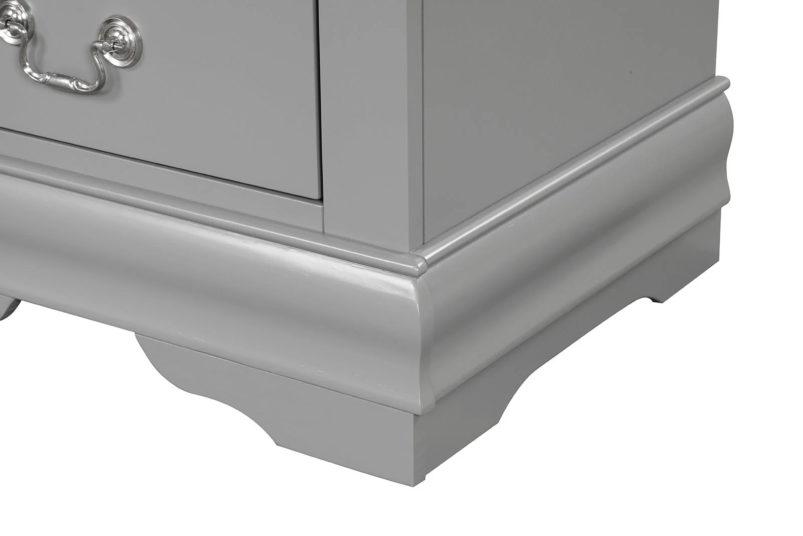 Louis Philippe Gray Nightstand - Image 4