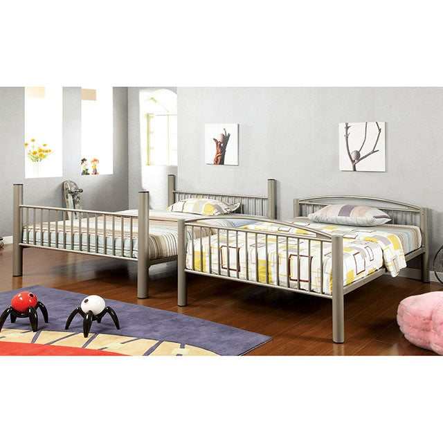 Lovia Metallic Gold Full/Full Bunk Bed - Image 5