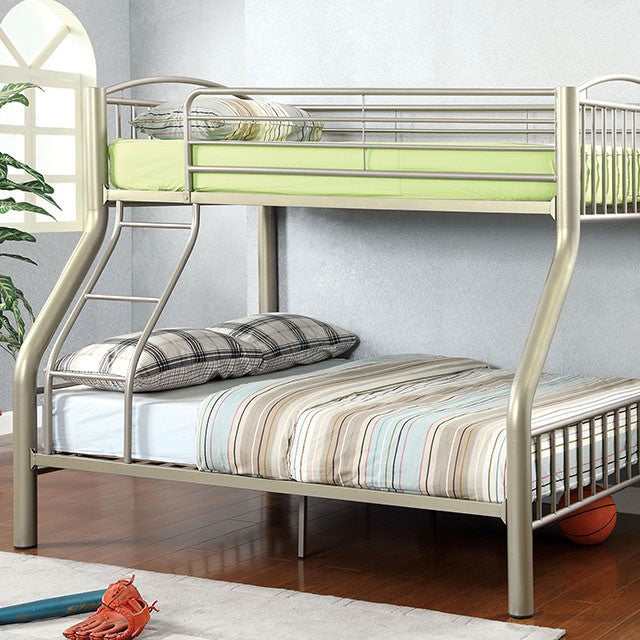 Lovia Metallic Gold Twin/Full Bunk Bed - Image 2