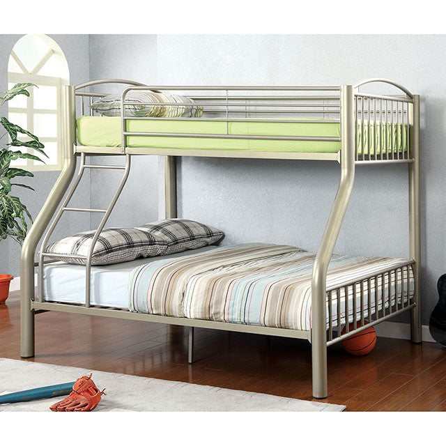 Lovia Metallic Gold Twin/Full Bunk Bed - Image 4