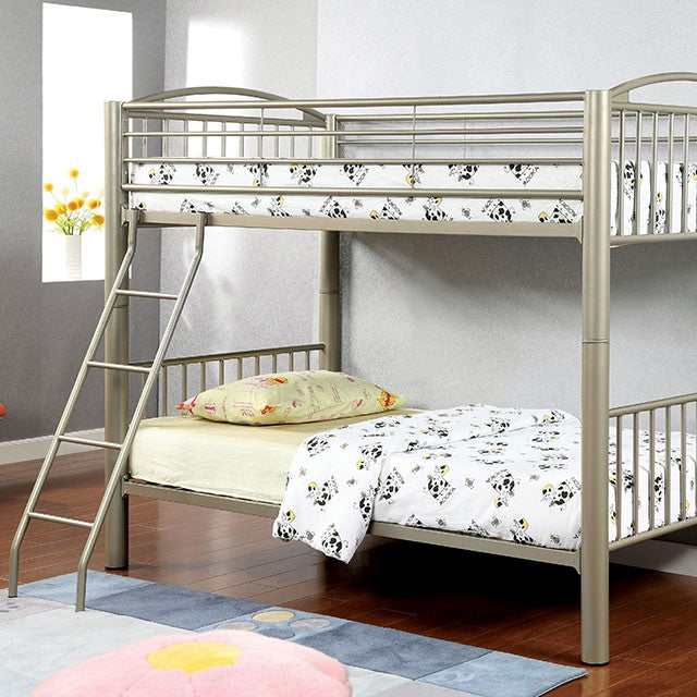 Lovia Metallic Gold Twin/Twin Bunk Bed - Image 2