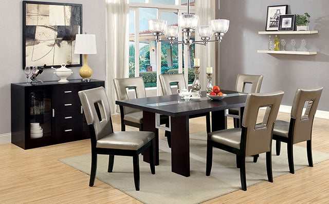 Luminar Black Glass-Insert Dining Table - Image 8