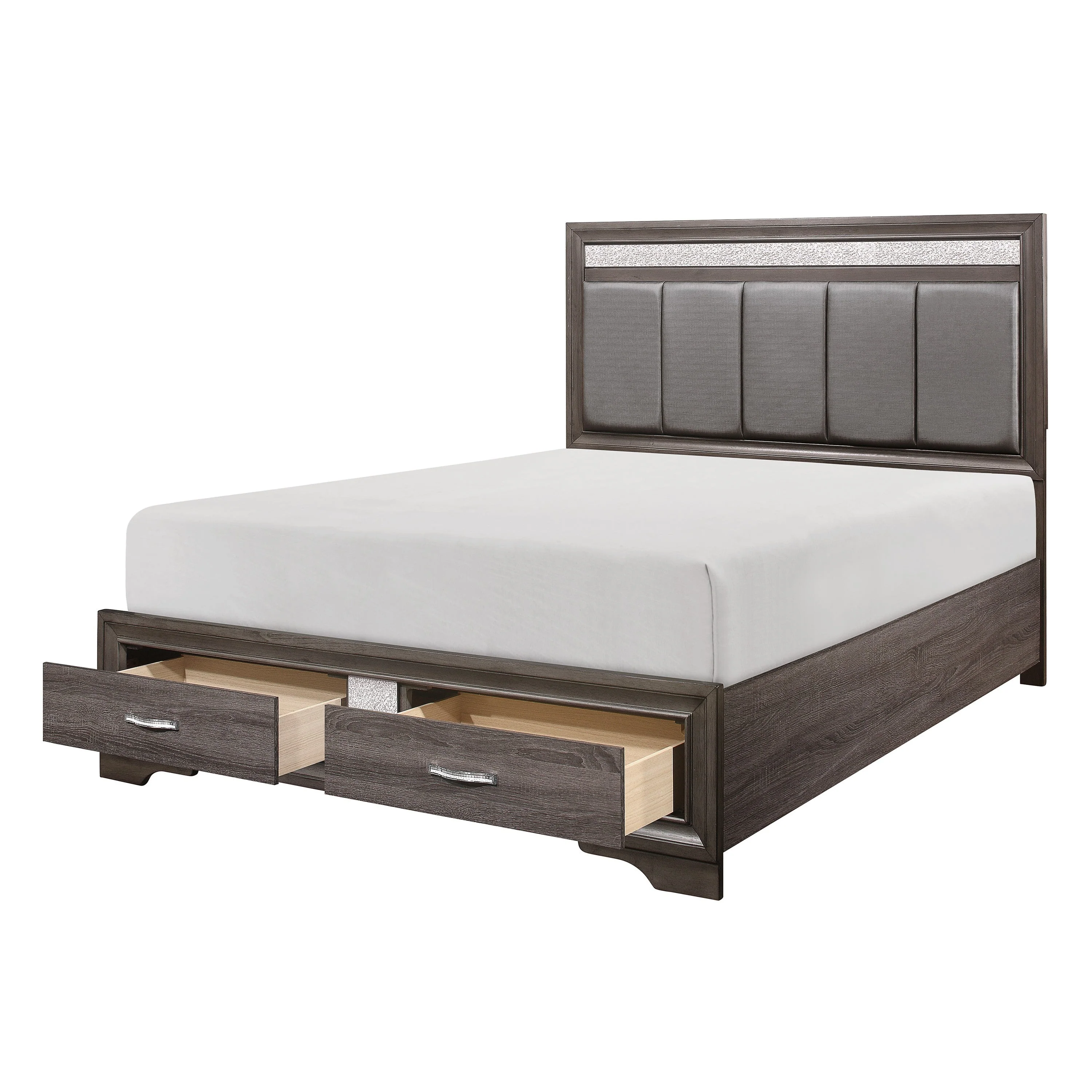 Luster Queen Platform Bed With Footboard Storage - Image 3