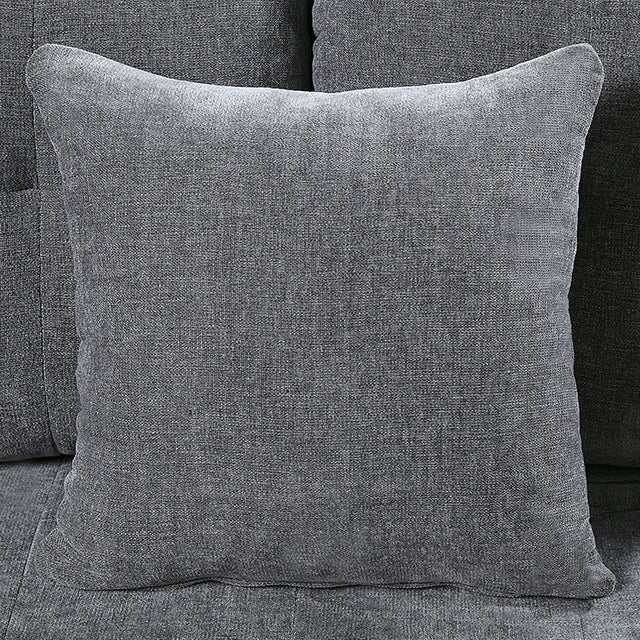 Lynda Dark Gray Loveseat w/ Pillows - Image 5