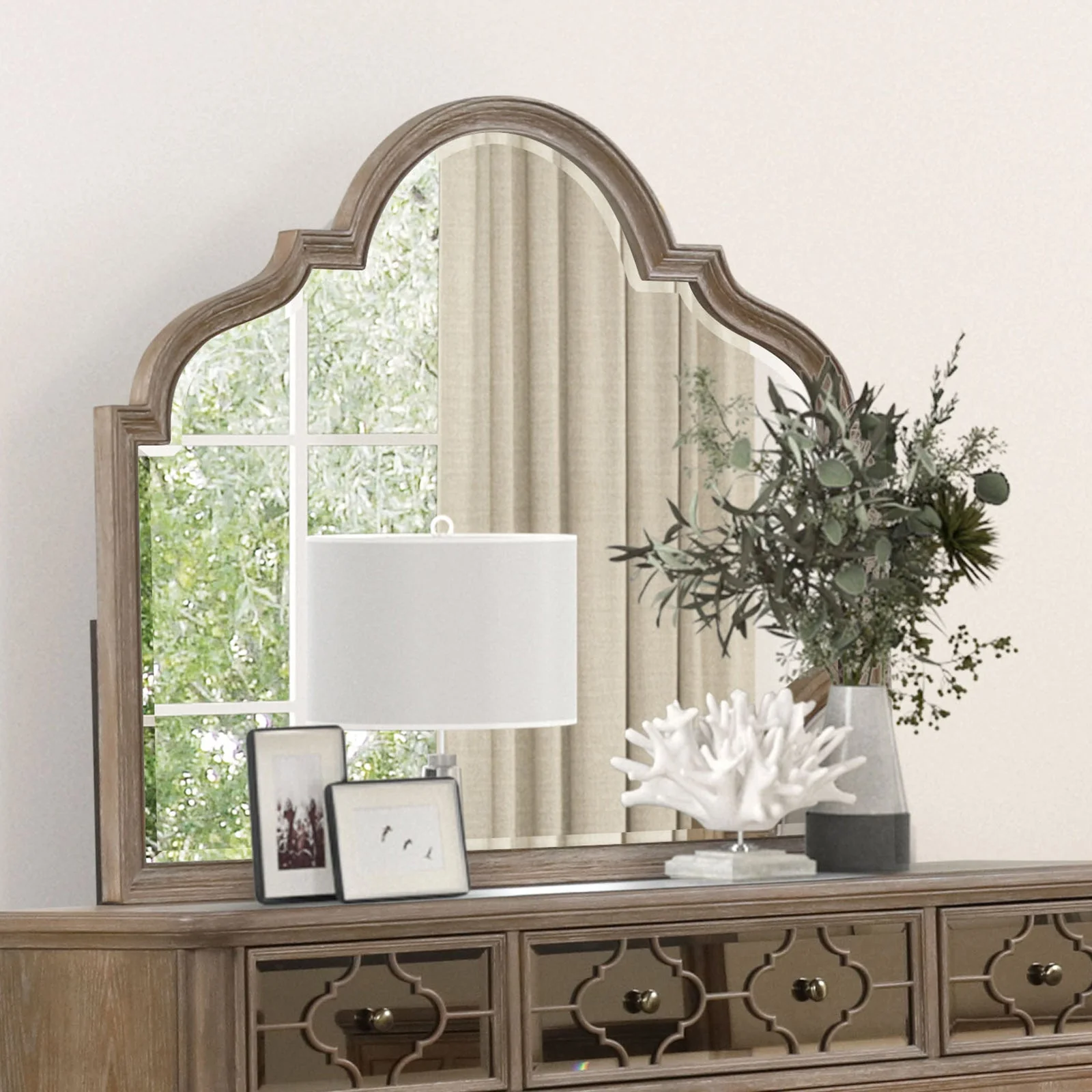 Lyris  Rustic Oak Queen 4 Piece Bedroom Set - Image 3