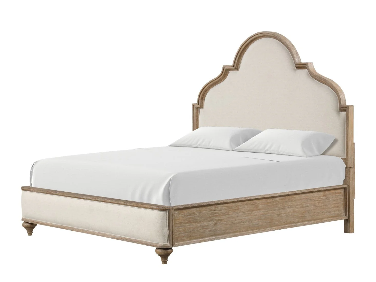 Lyris  Rustic Oak Queen Bed