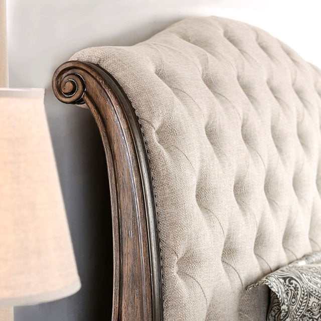 Lysandra Rustic Natural Tone/Beige Queen Bed - Image 4