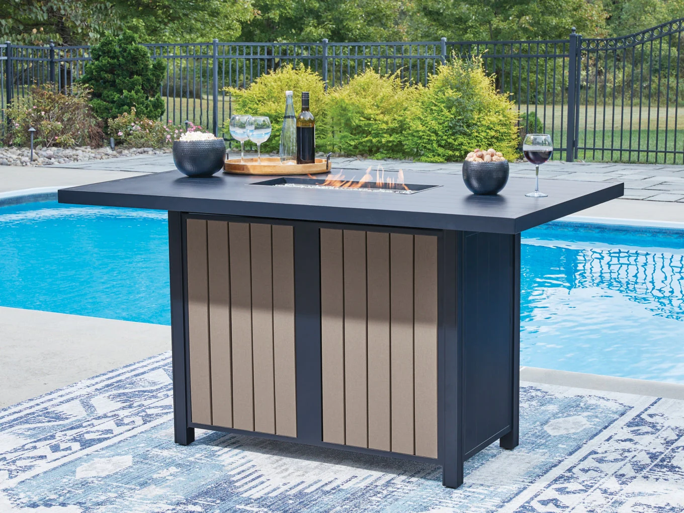 Mabry Shores RECT Bar Table w/Fire Pit - Image 2