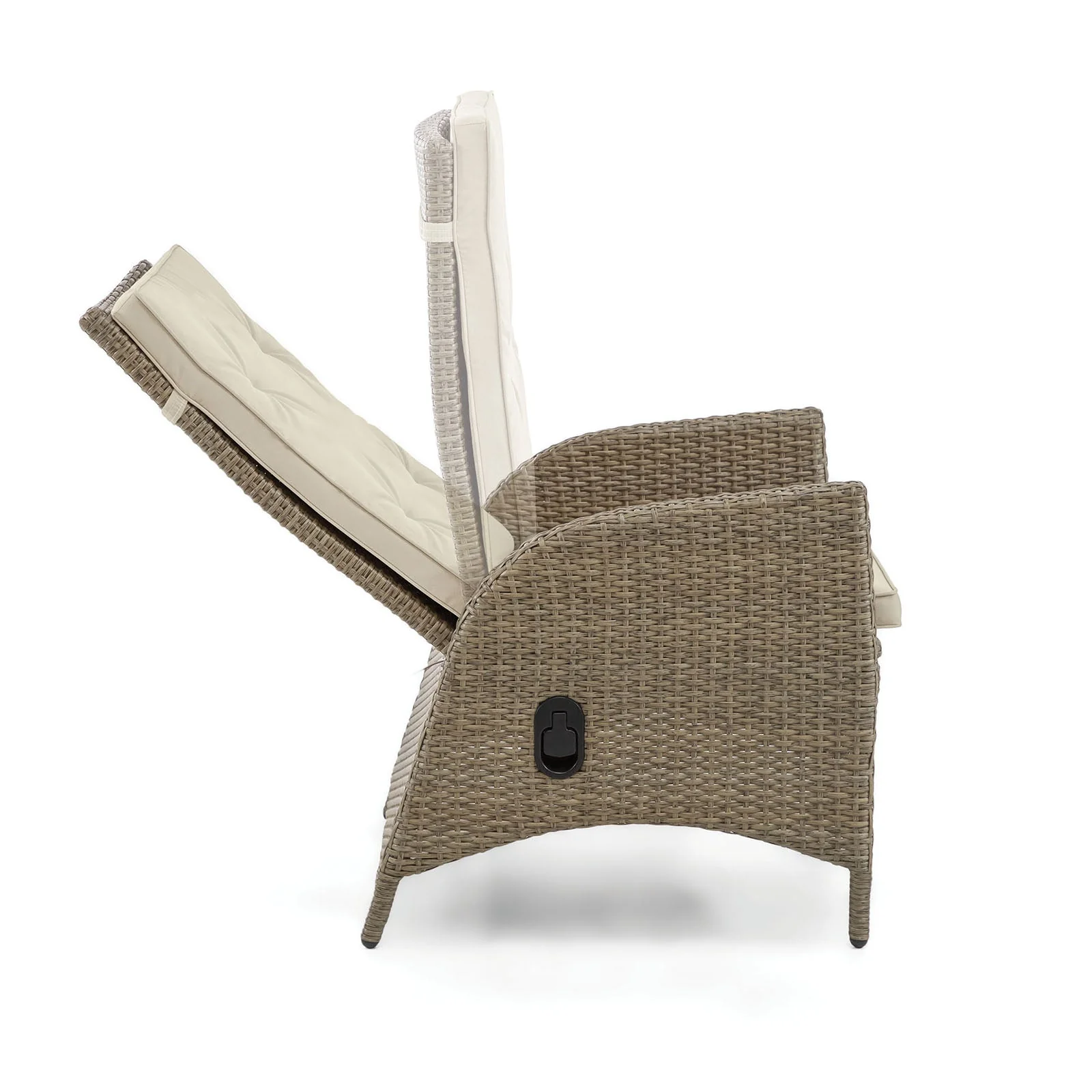Mackay Beige/Natural Teak  4 Piece Chair - Image 3