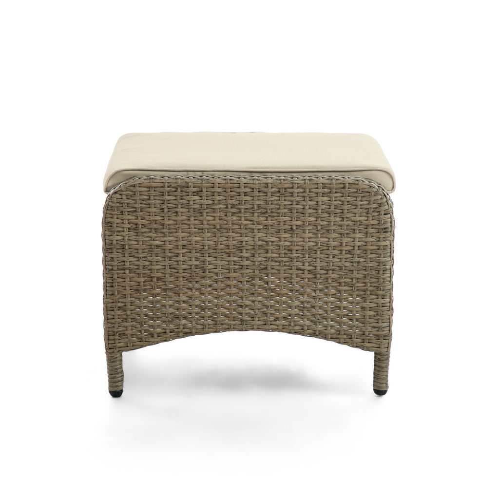 Mackay Brown & Beige Patio Ottoman (Set of 2) - Image 2