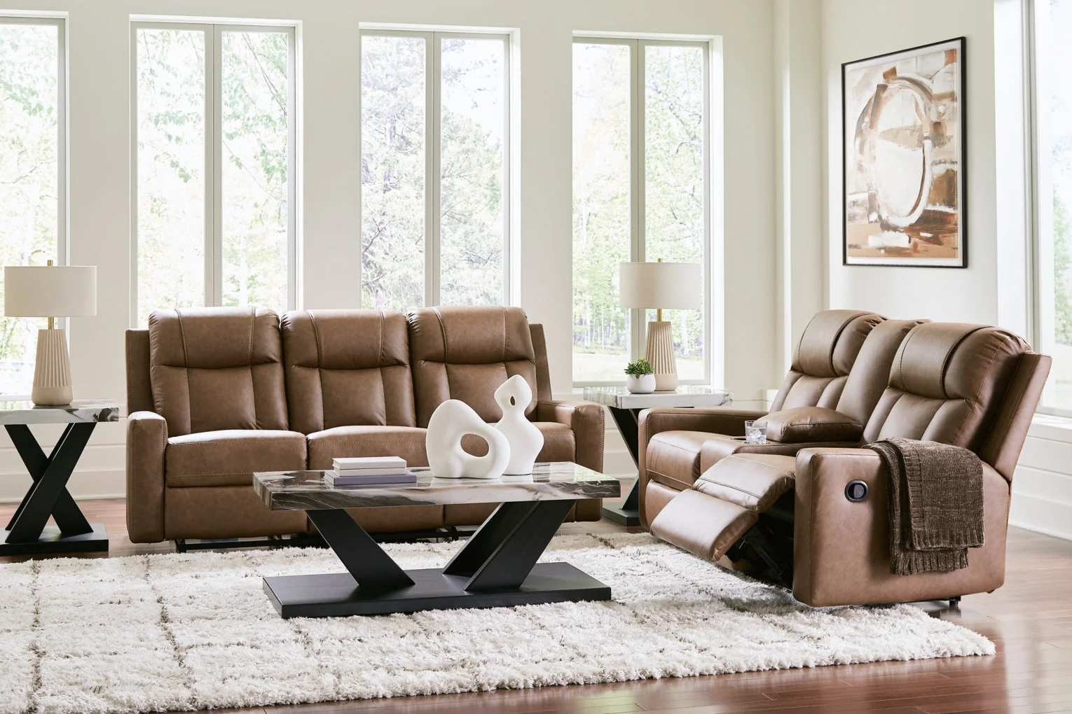 Mackmenville Reclining Sofa and Reclining Loveseat with Console Living Room Set - Image 6