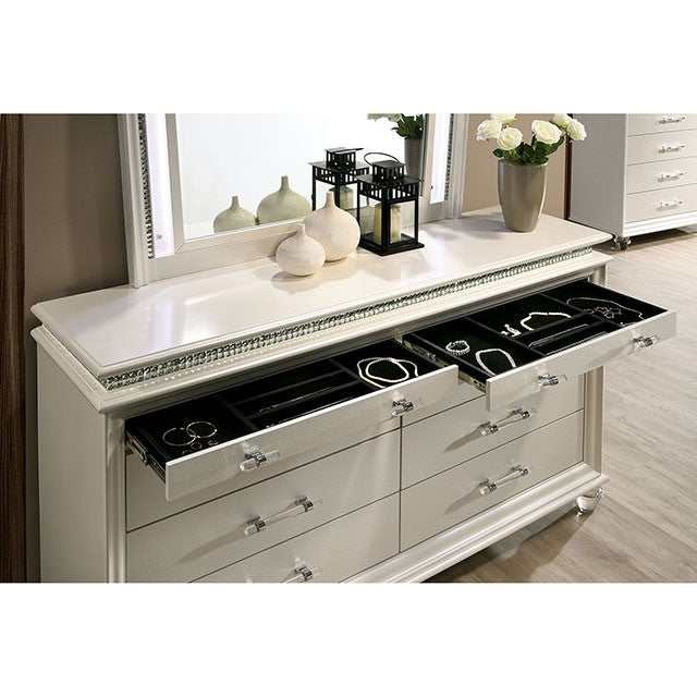Maddie Pearl White/White Eastern King Bed - Image 8