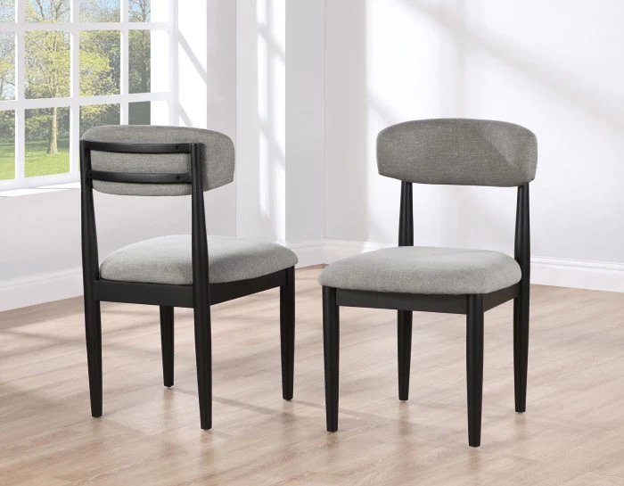 Magnolia 52-inch Round 5-Piece Dining Set, Black - Image 4
