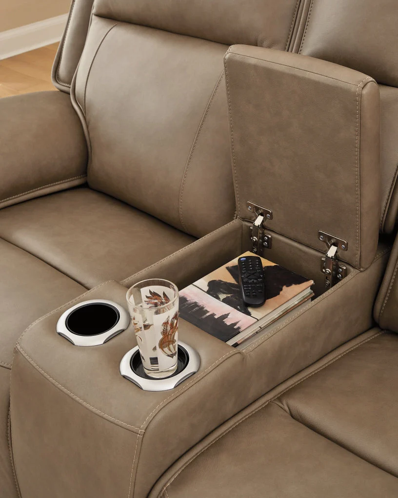Malcesine Power Reclining Loveseat/Console/Adjustable Headrest - Image 6