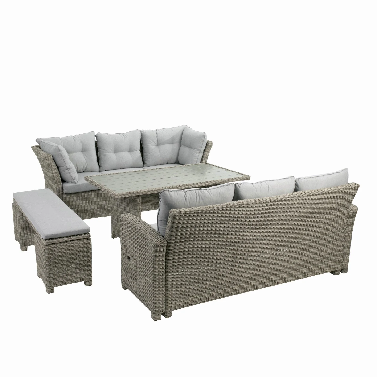 Malia Gray 6 Piece Patio Dining Set - Image 7