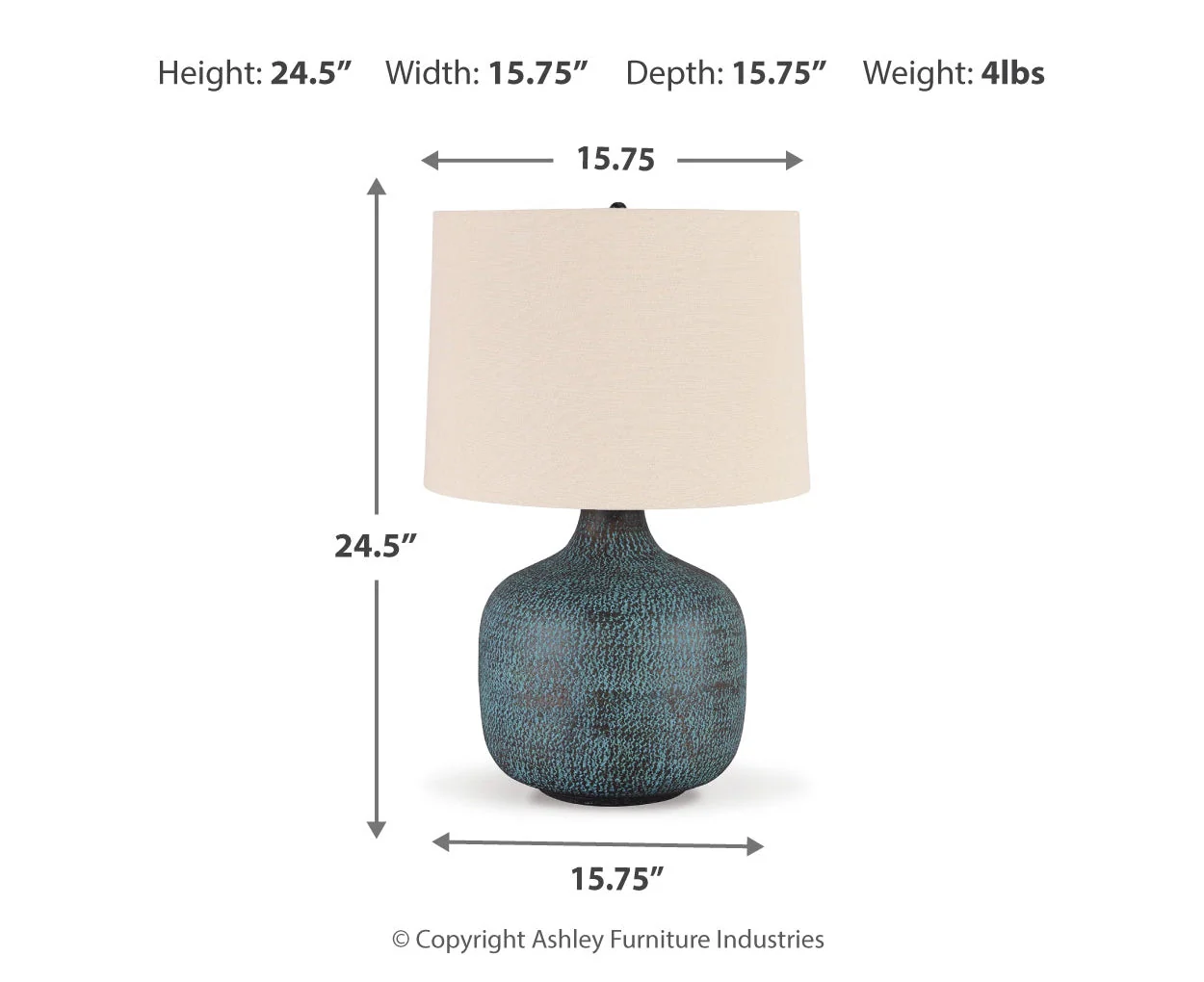 Malthace Metal Table Lamp - Image 4