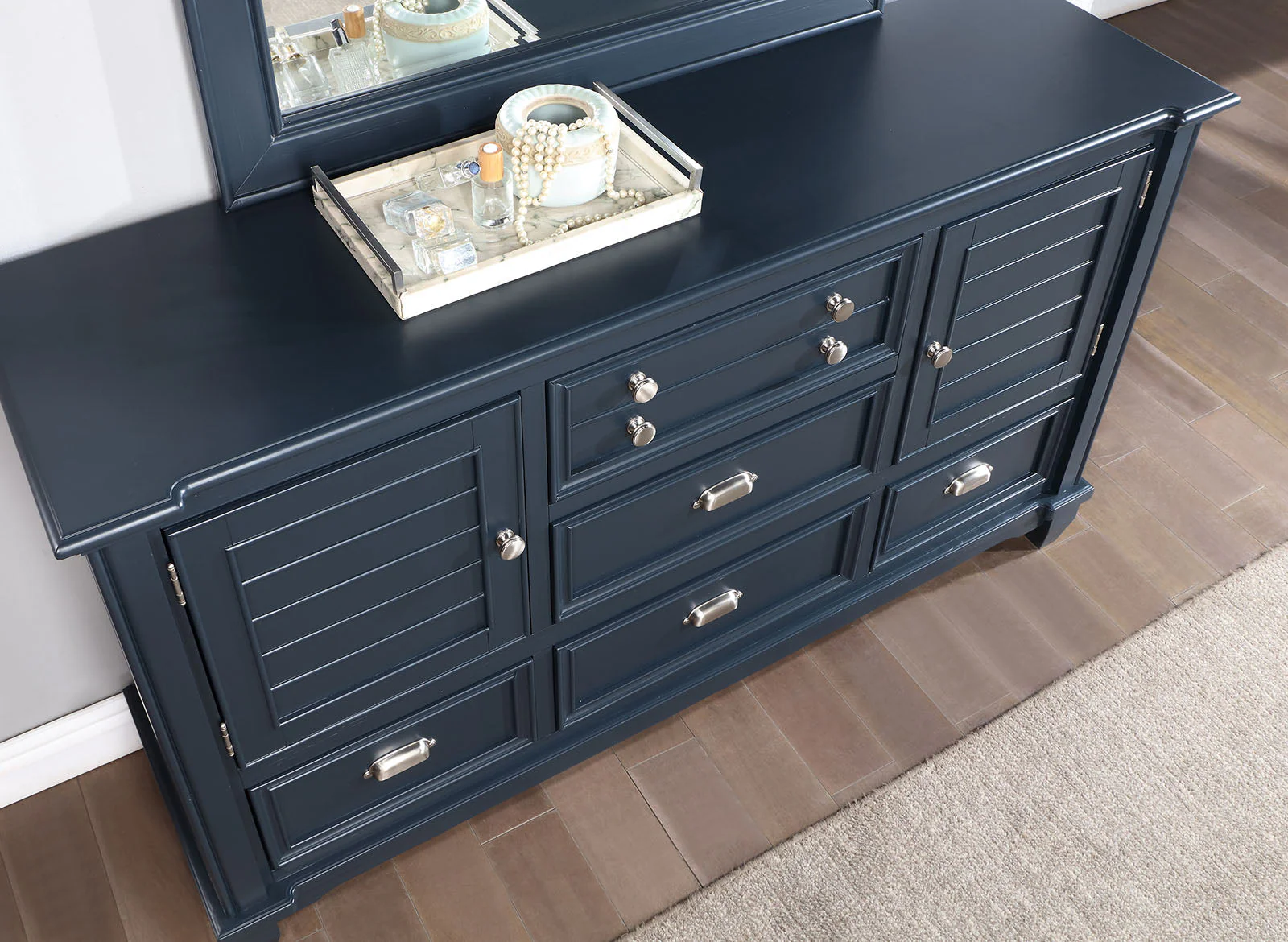 Manzanillo Slate Blue 5 Pc. Queen Bedroom Set w/ 2NS - Image 7