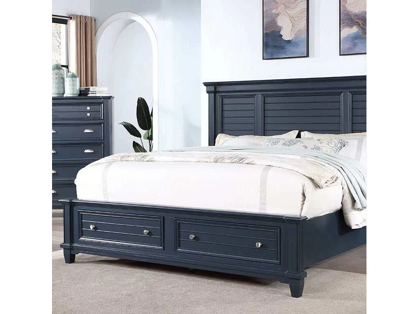 Manzanillo Slate Blue California King Bed