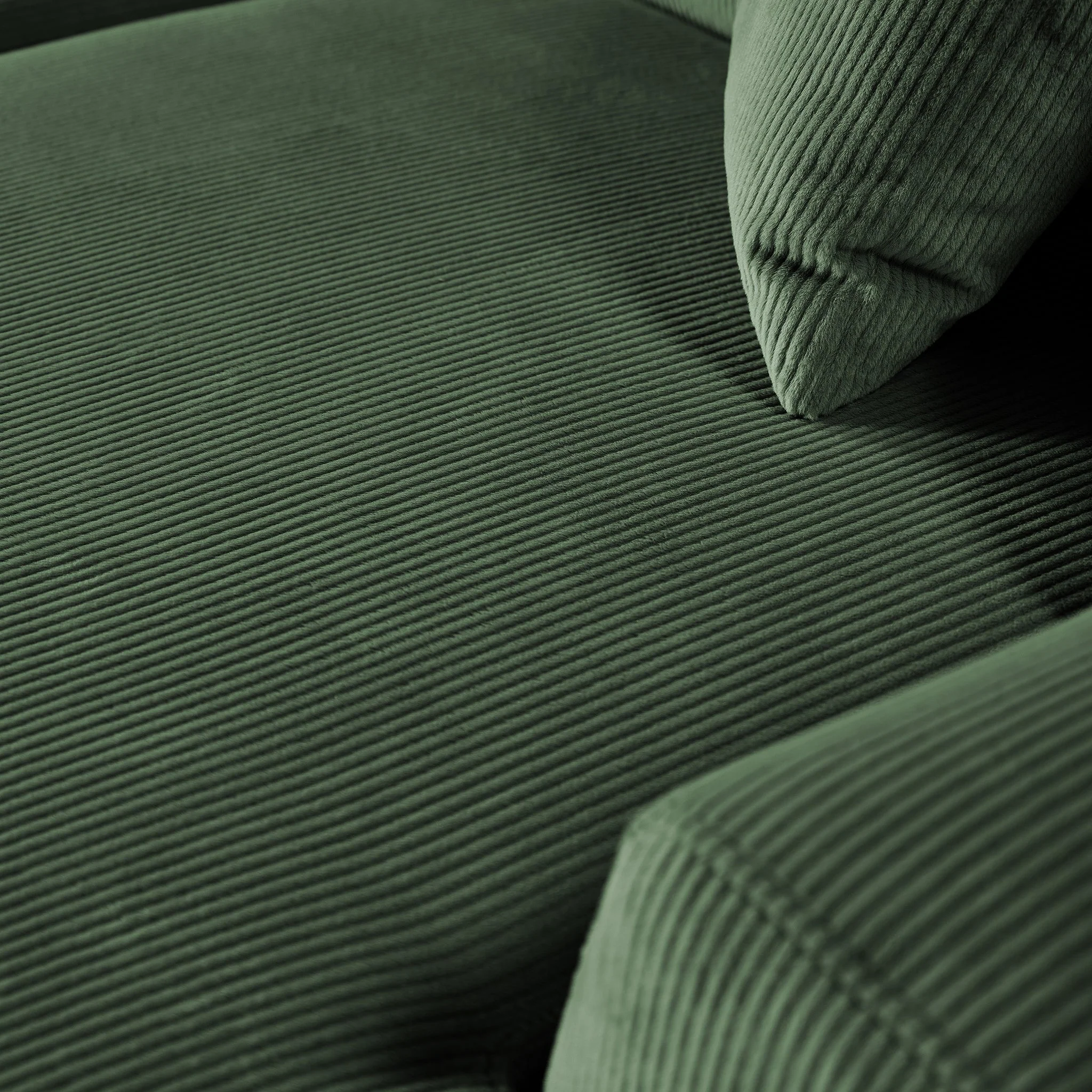 Mar Sectional Green Corduroy Sofa (Right Facing) - Image 7