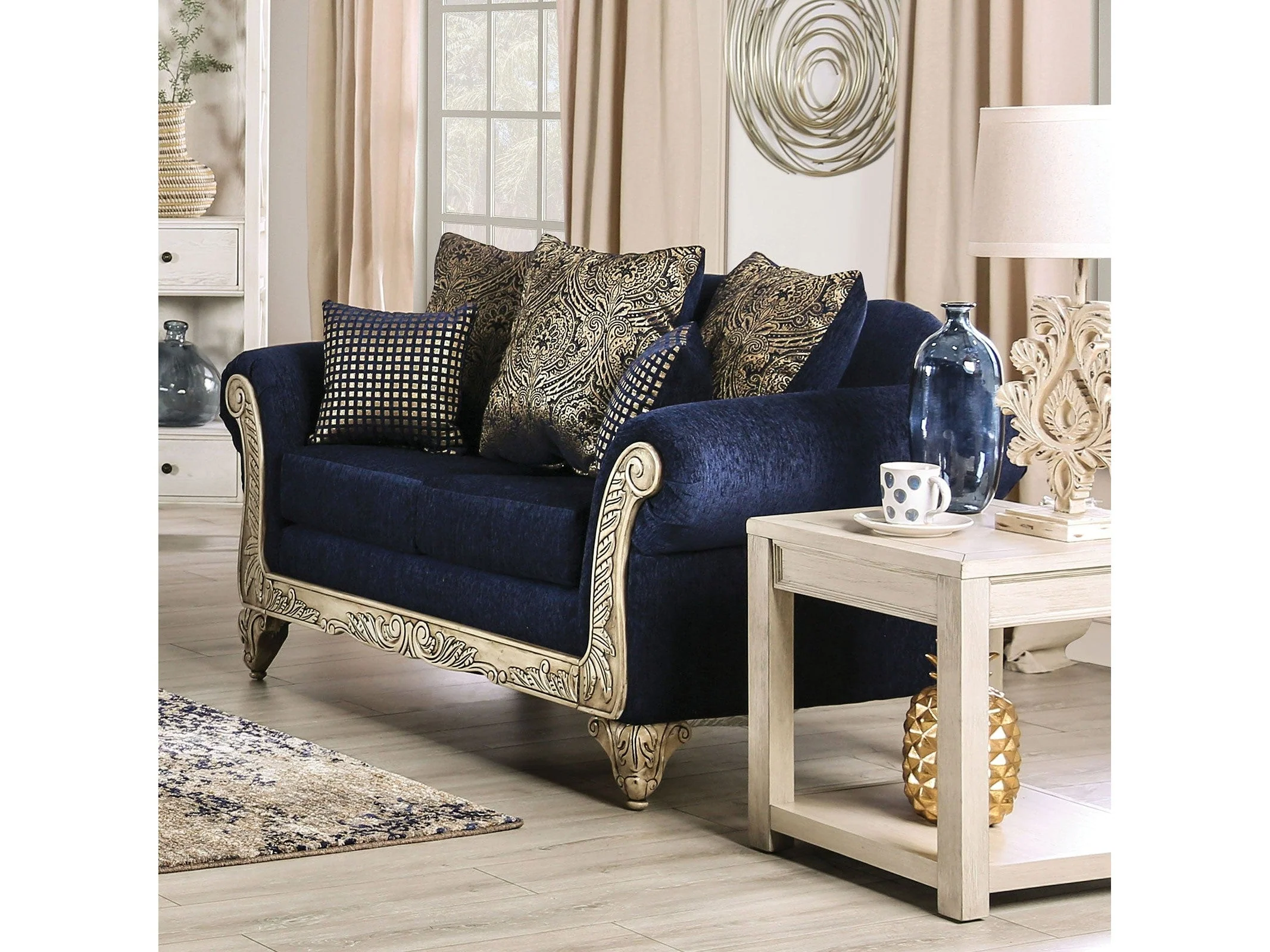 Marinella Royal Blue Loveseat