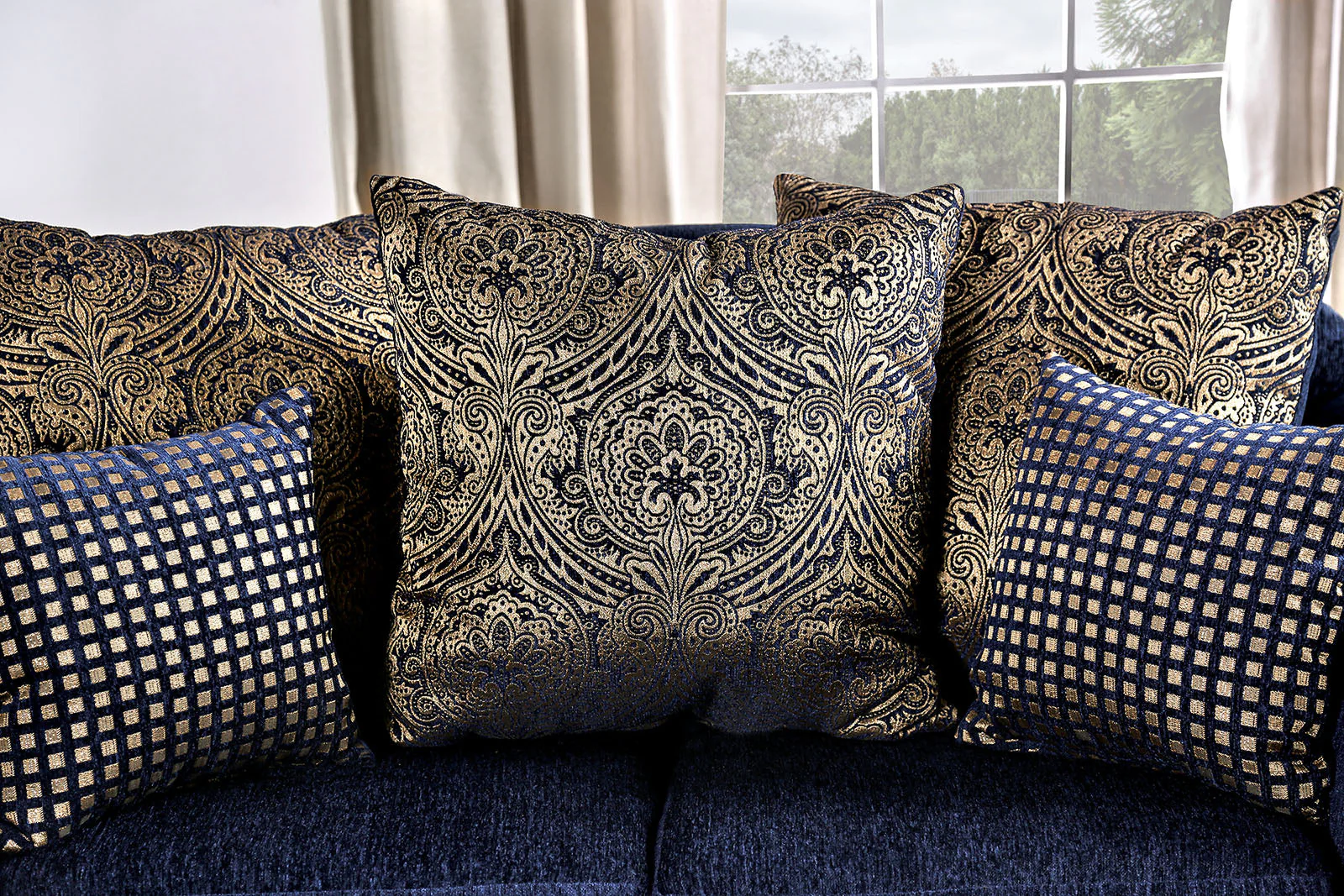 Marinella Royal Blue Loveseat - Image 2