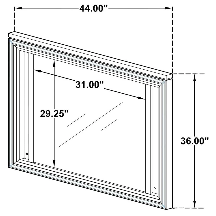 Marmore LED Dresser Mirror White - Image 6