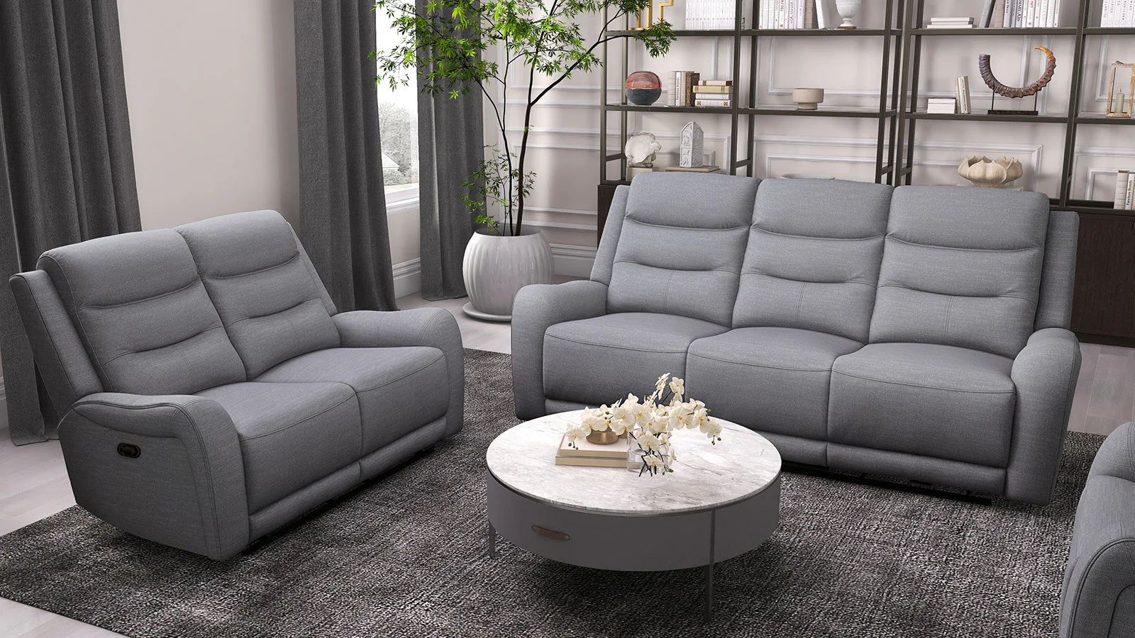 Matthias Gray Loveseat - Image 2