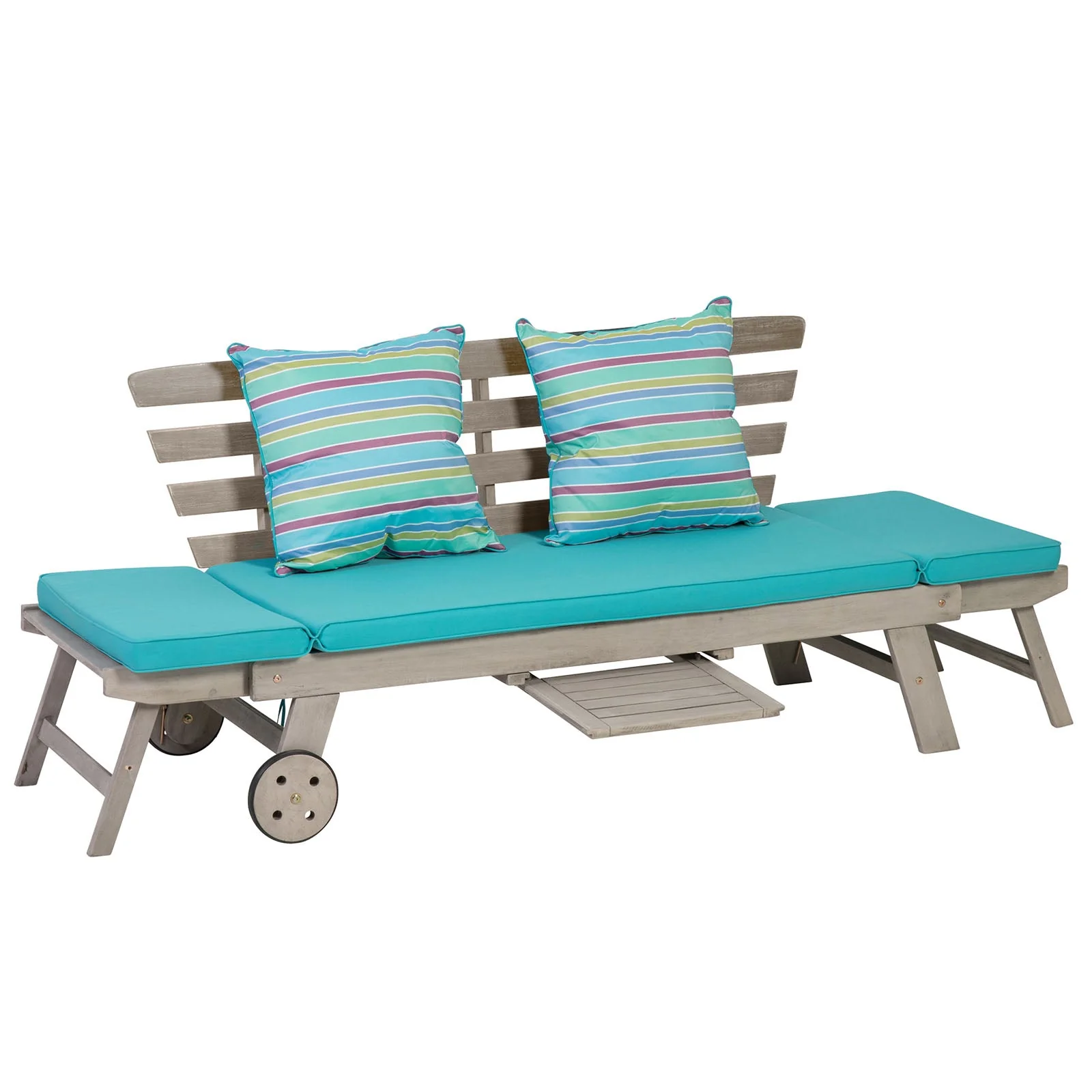 Maui Gray/Turquoise Outdoor Daybed - Image 5