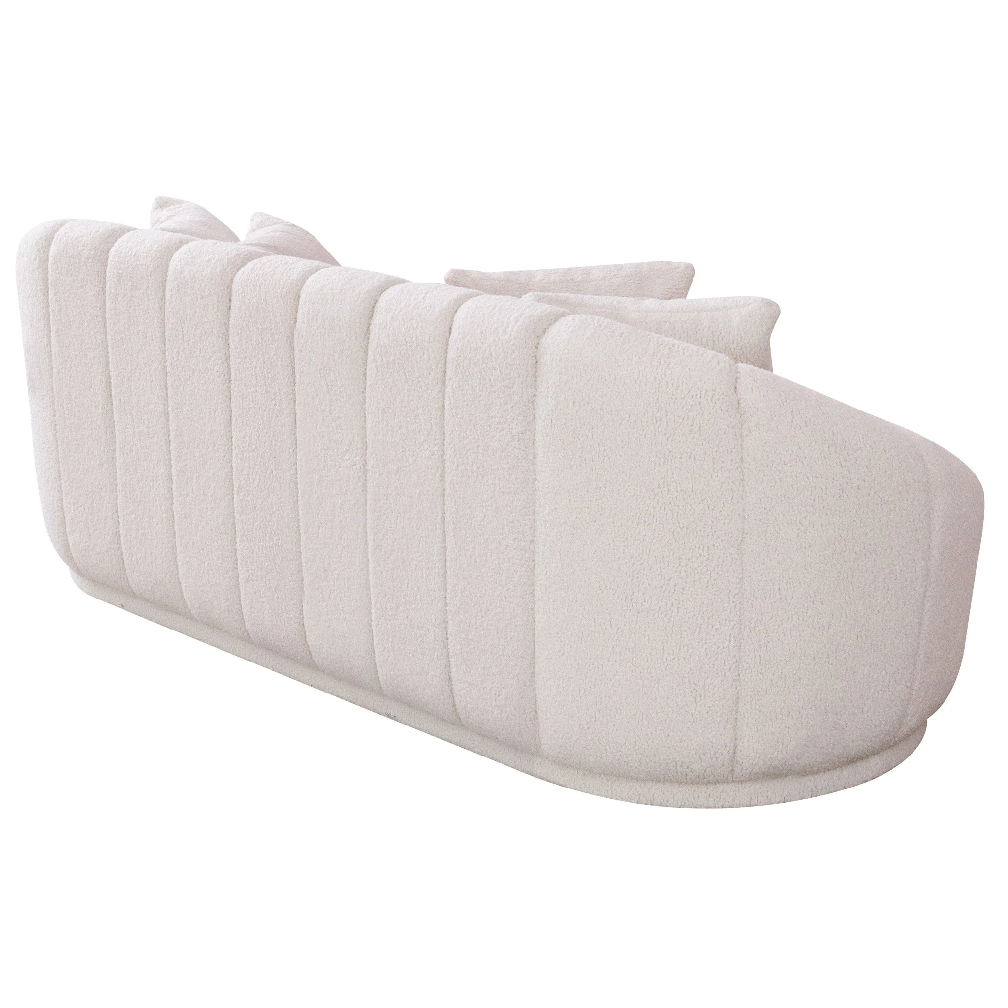 Maximilian Modern Japandi Style Tight Back Boucle Couches - Image 8