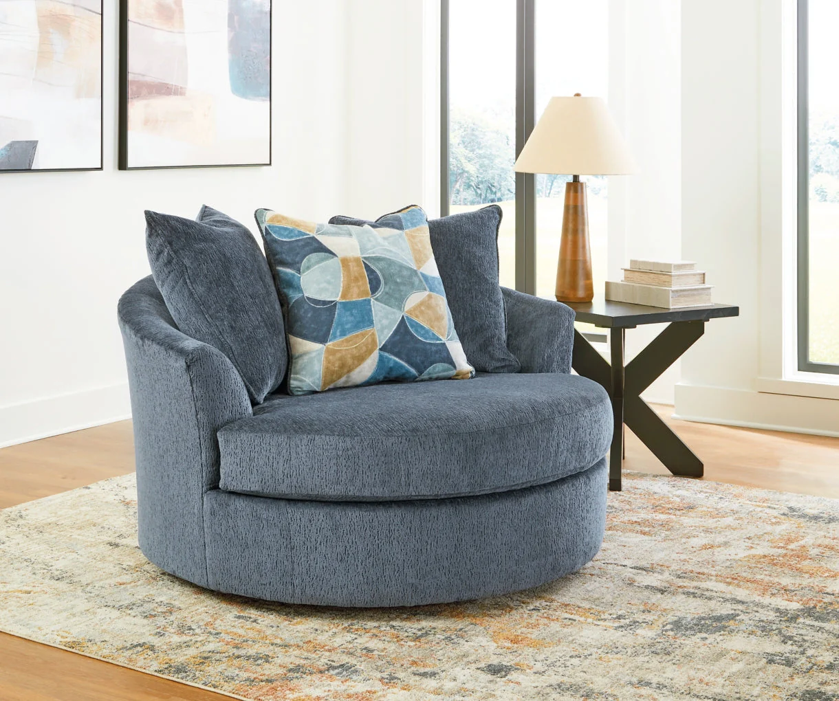 Maxon Place Oversized Swivel Accent Chair - Image 2