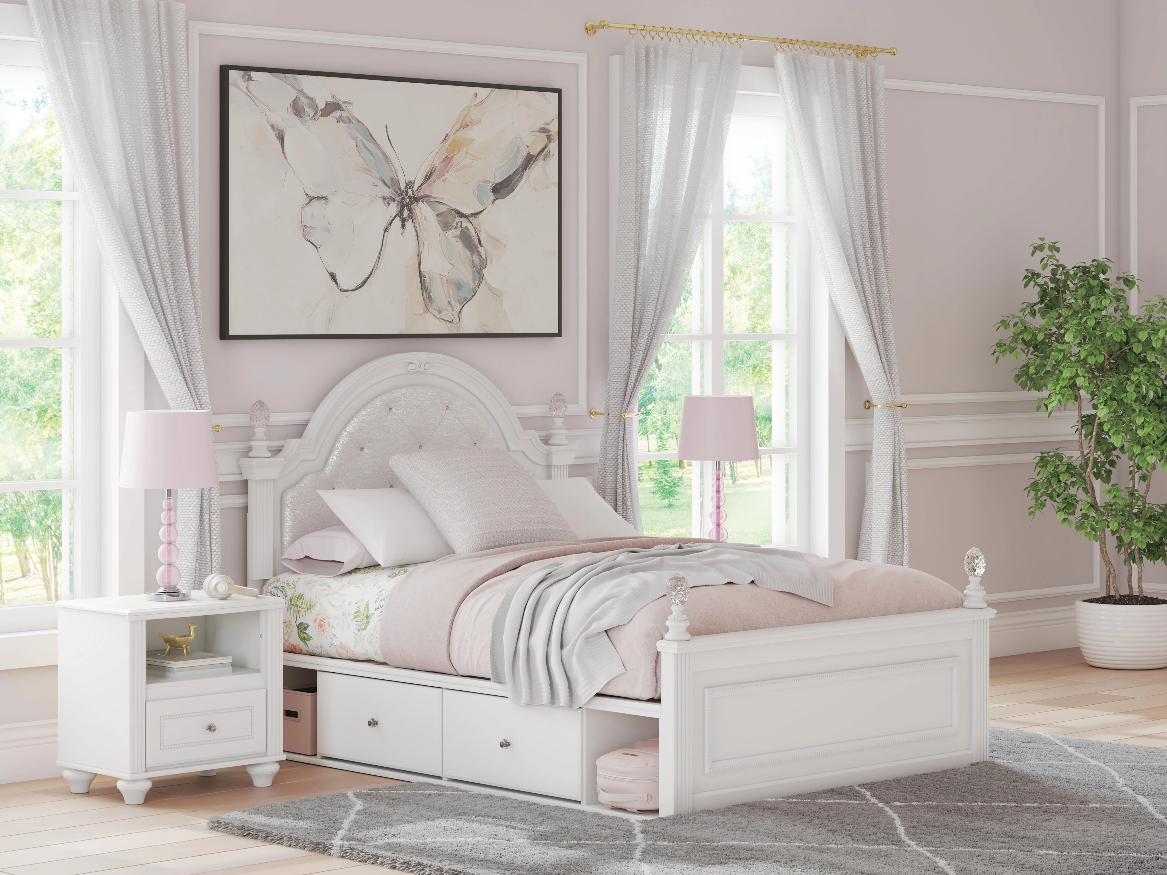 Maylilly Upholstered Panel Storage Bed - Image 3
