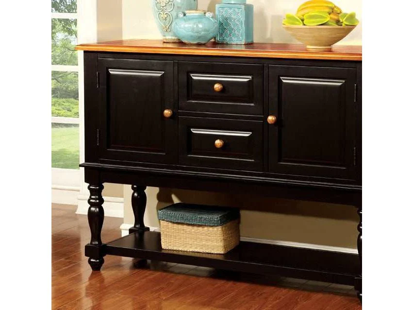 Mayville Black/Antique Oak Server - Image 2