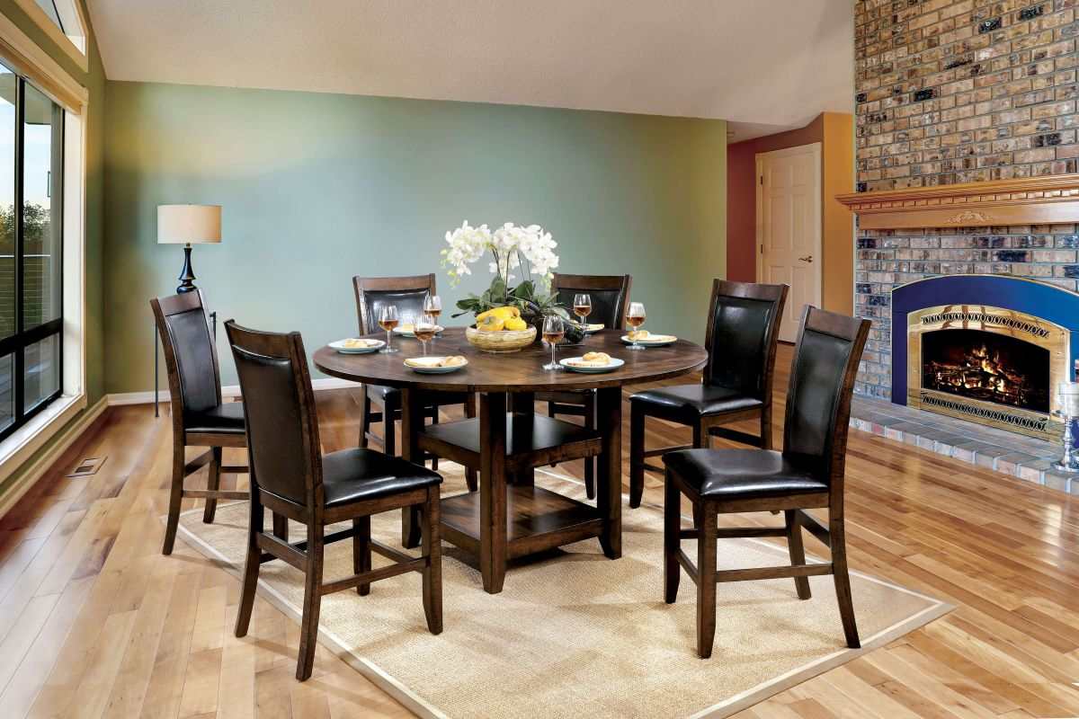 Meagan II Brown Cherry Counter Height Dining Table - Image 2