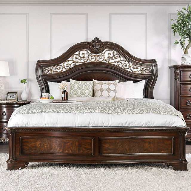 Menodora Brown Cherry California King Bed - Image 8