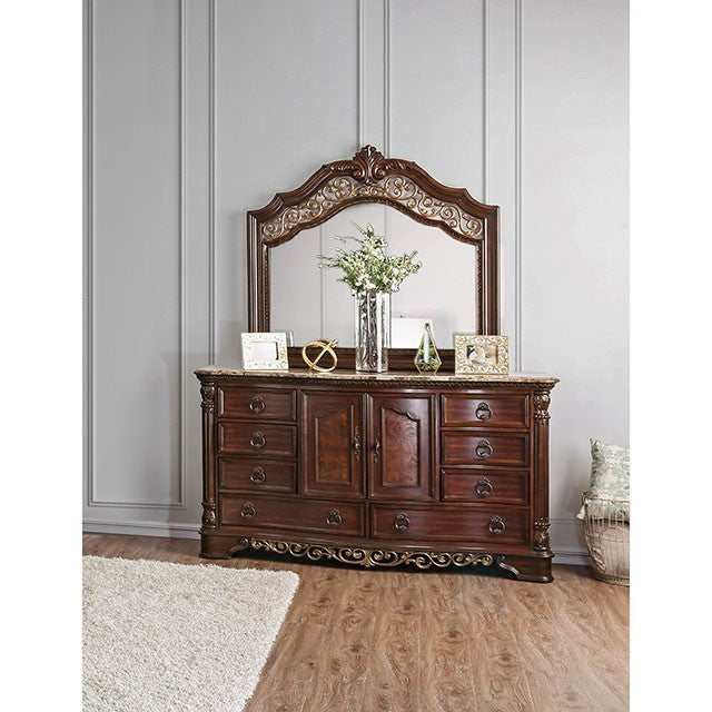 Menodora Brown Cherry Dresser - Image 6
