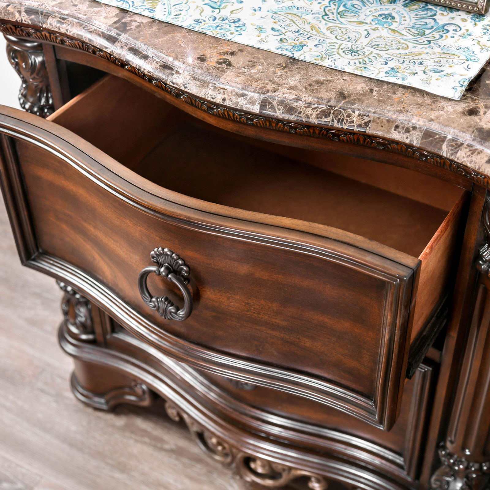 Menodora Brown Cherry Nightstand - Image 2