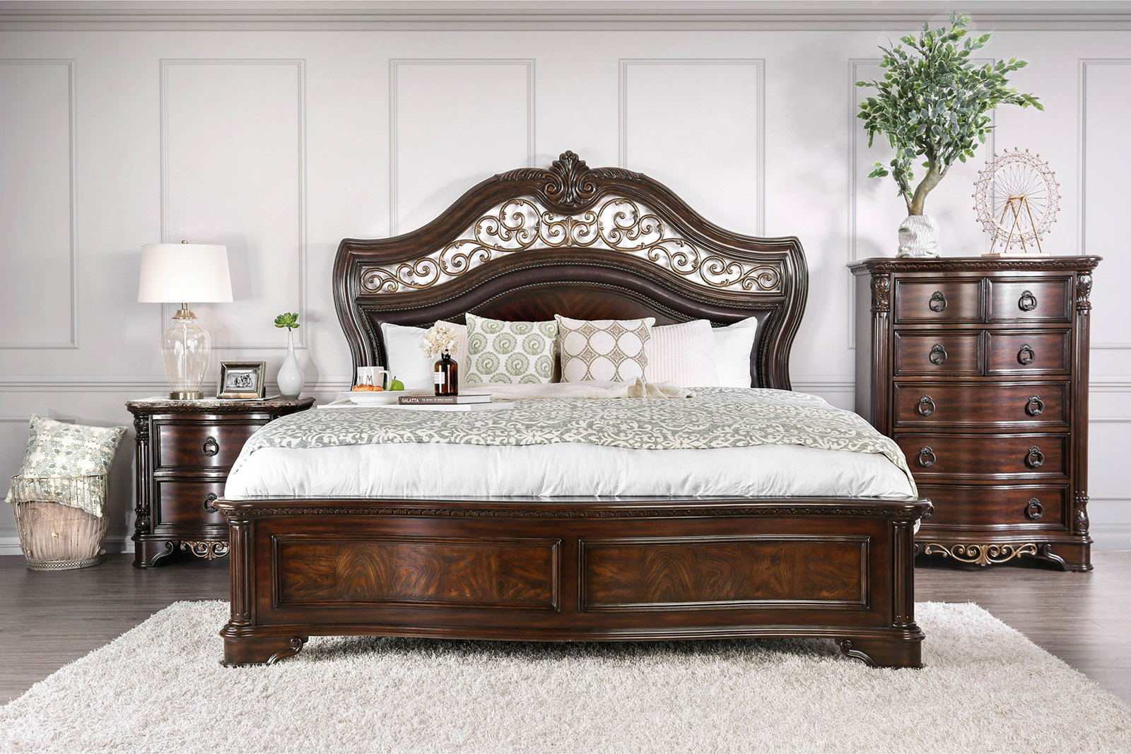 Menodora Brown Cherry Nightstand - Image 4