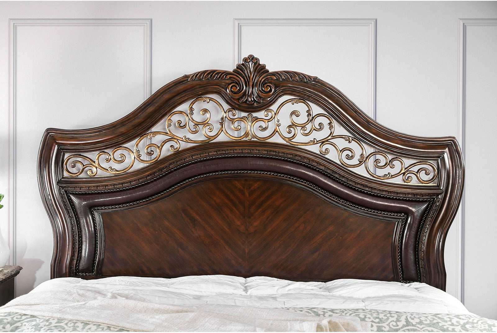 Menodora Brown Cherry Queen Bed - Image 4
