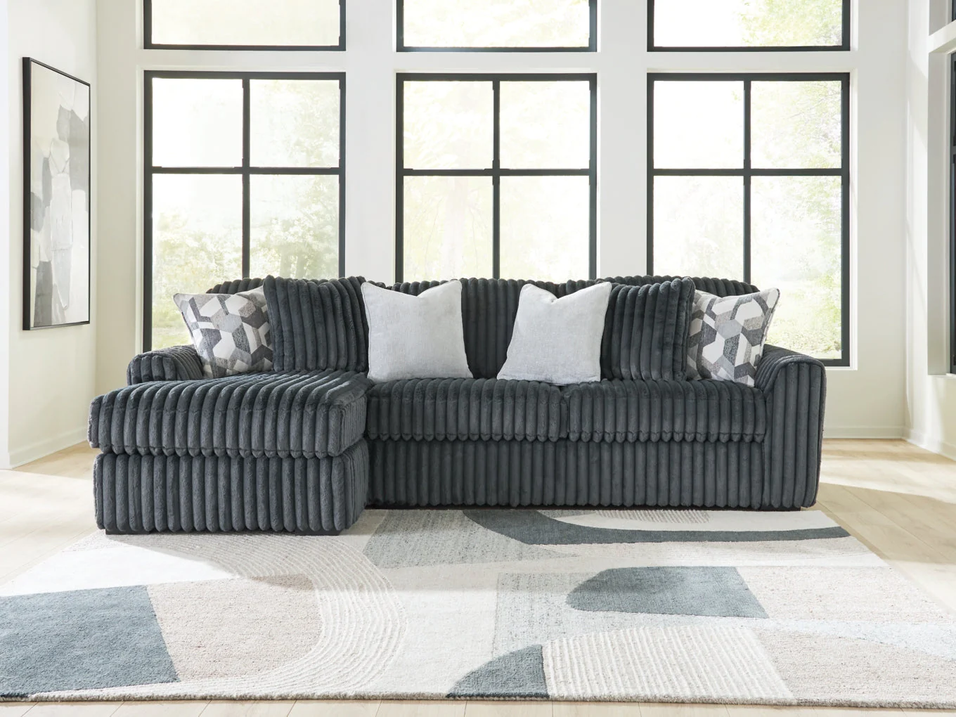 Midnight-Madness 2-Piece Sectional Sofa Chaise - Image 3