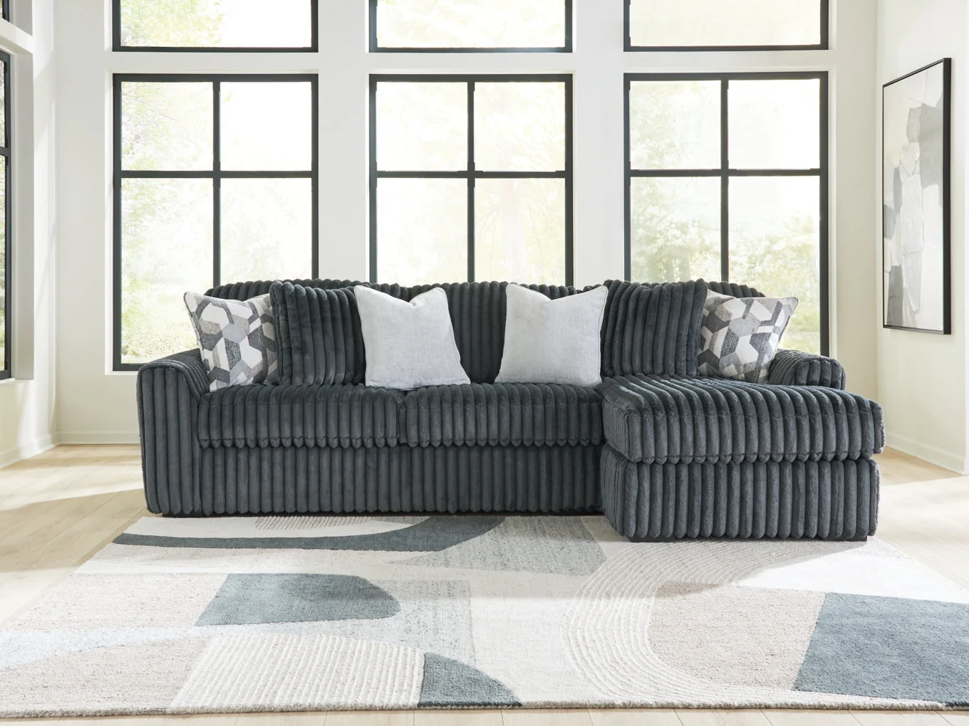Midnight-Madness 2-Piece Sectional Sofa Chaise - Image 4