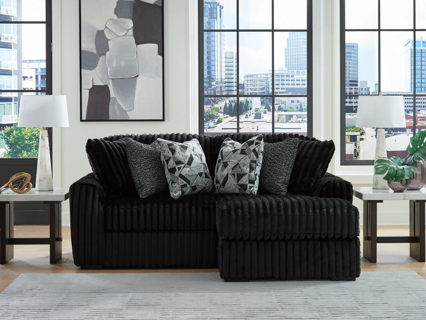 Midnight-Madness 2-Piece Sectional with Chaise - Image 4