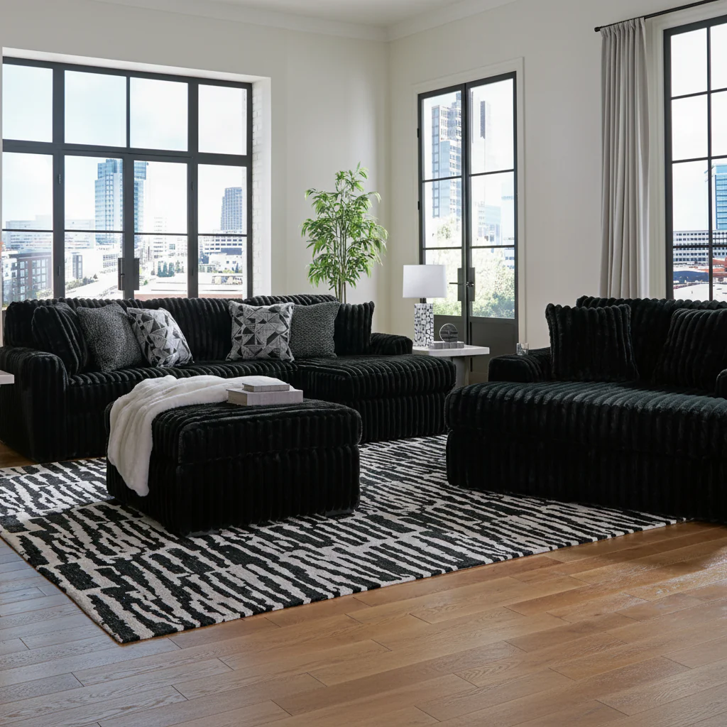 Midnight-Madness 3-Piece Sectional Sofa