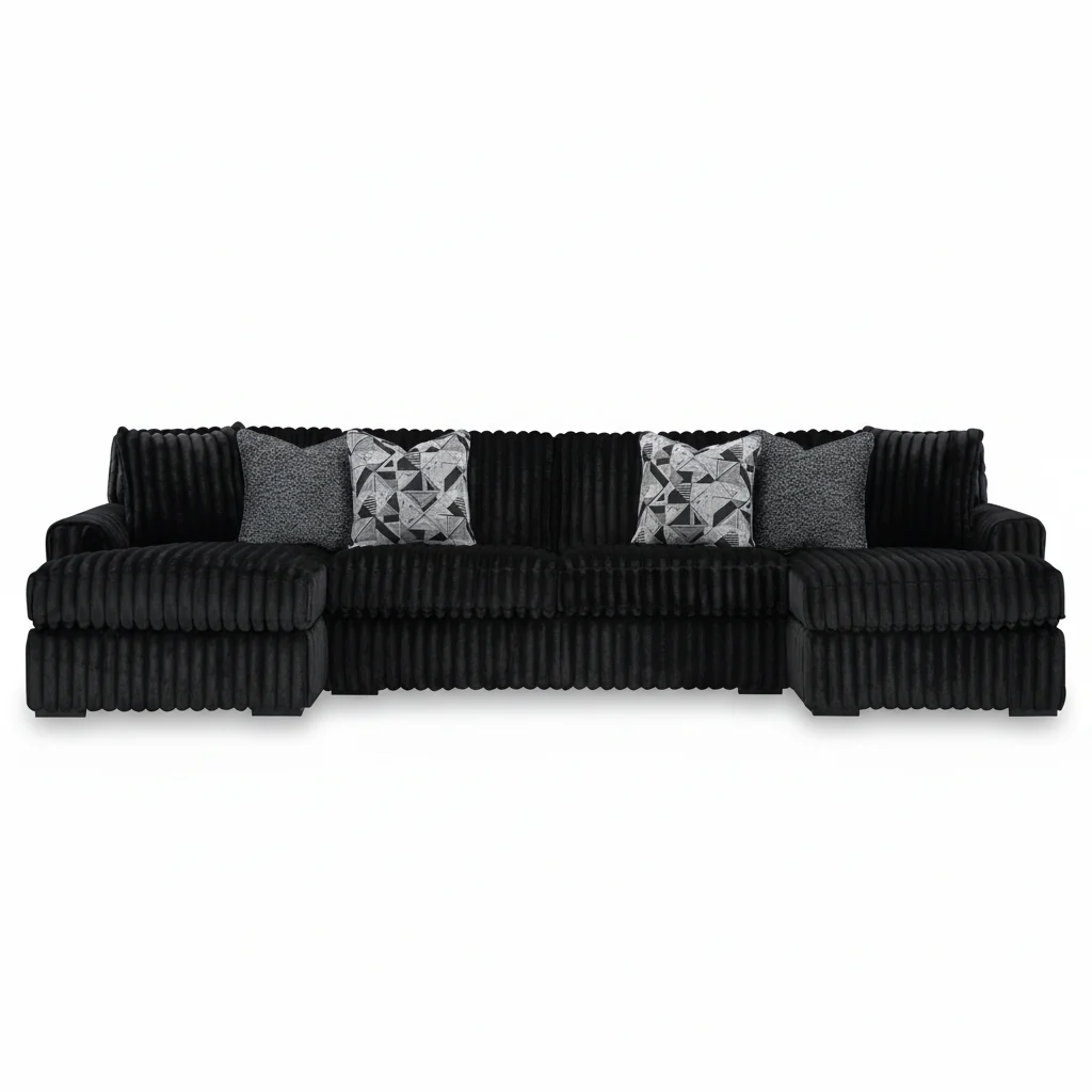 Midnight-Madness 3-Piece Sectional with Chaise
