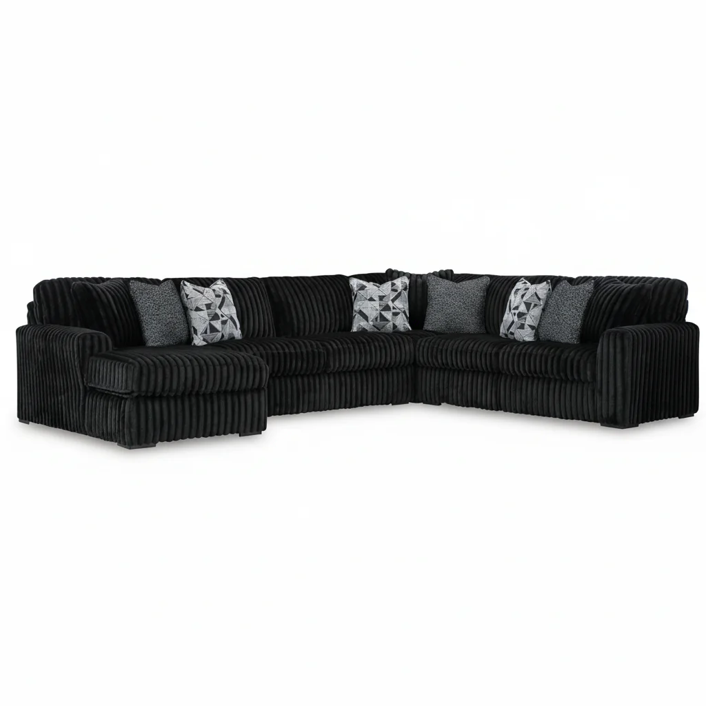 Midnight-Madness 4-Piece Sectional with Chaise