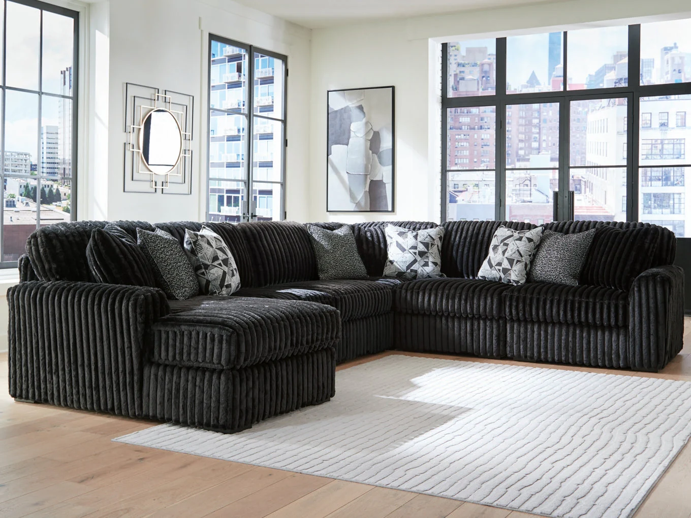 Midnight-Madness 6-Piece Sectional with Chaise - Image 5