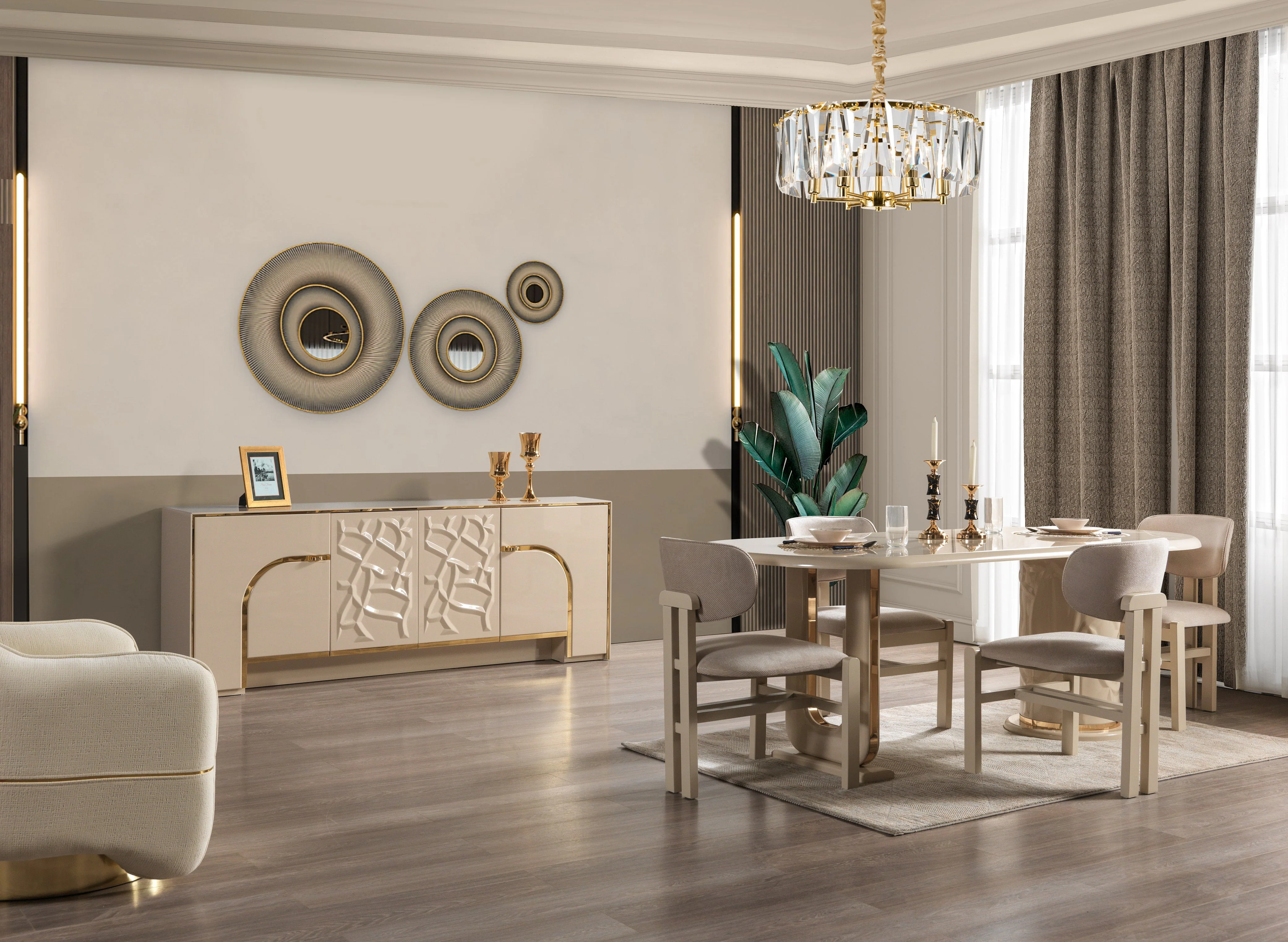 Helena Ivory 7-Piece Dining Set - Image 5