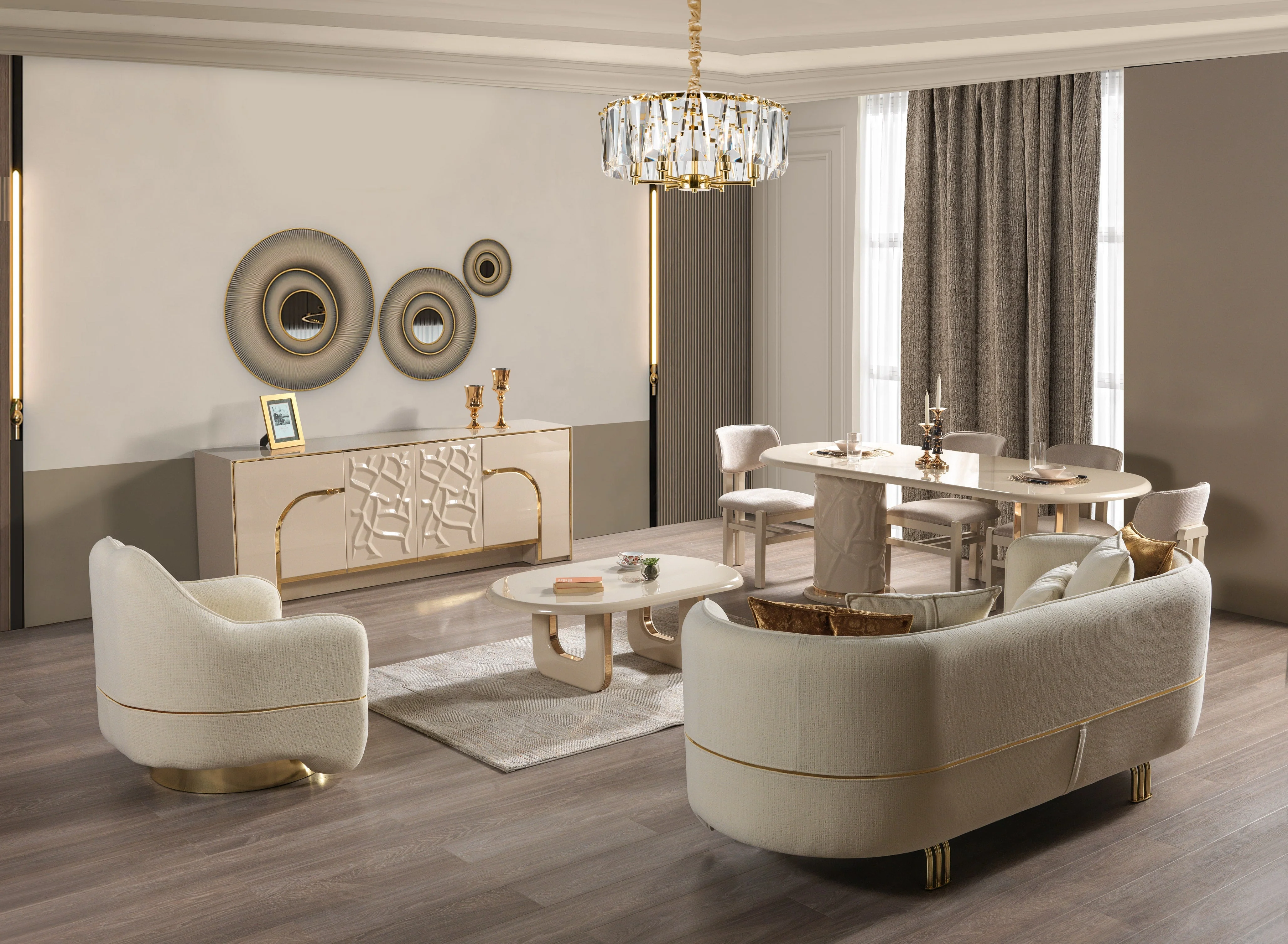Helena Ivory Dining Server - Image 9