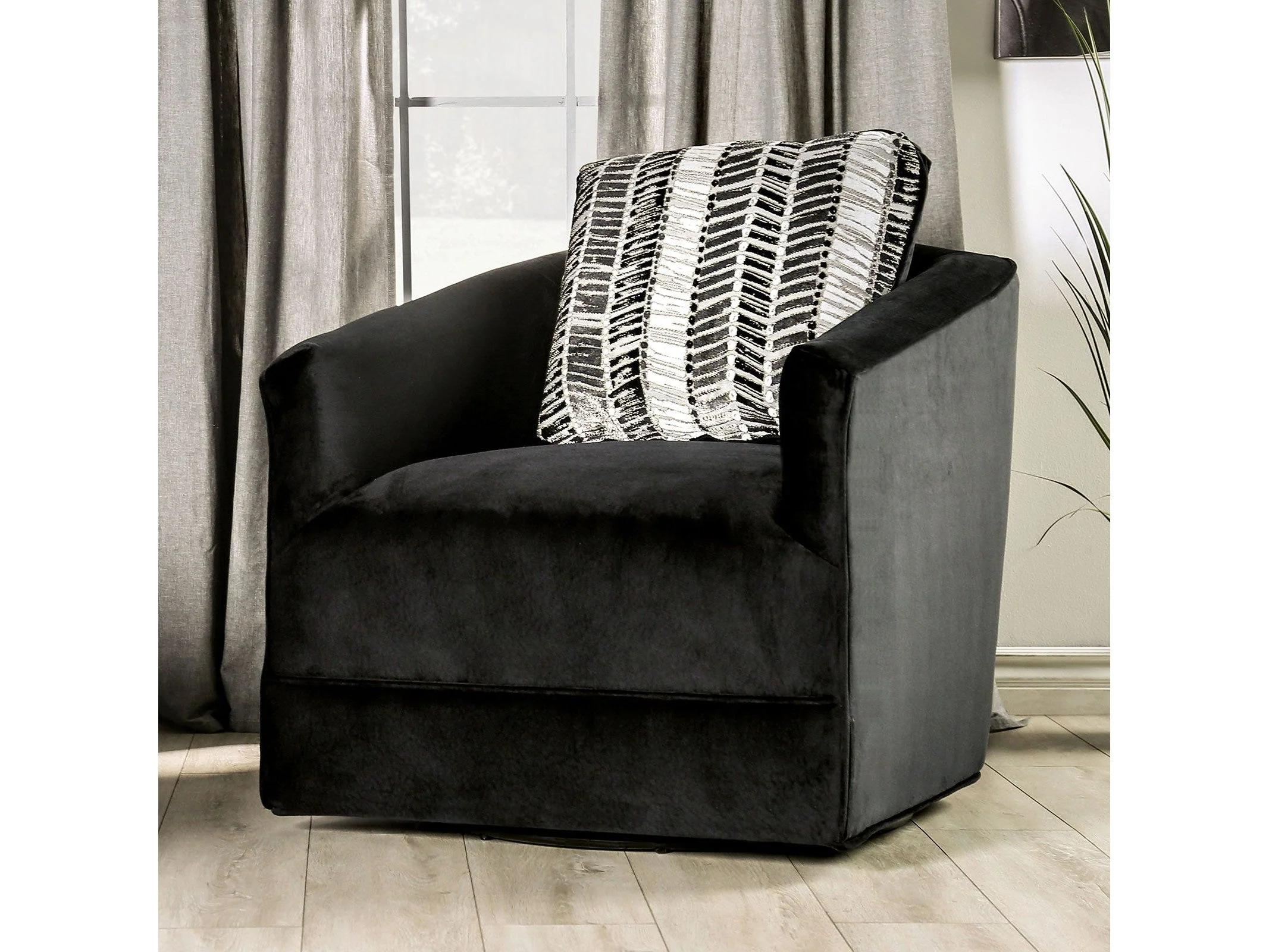 Modbury Black Swivel Chair